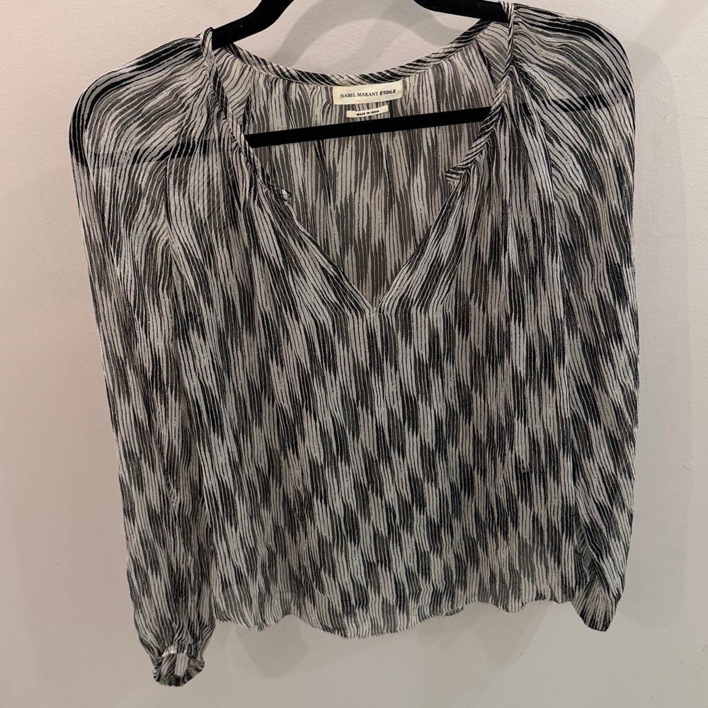 Isabel Marant 38 (US 8) EUC vintage silk sheer blouse